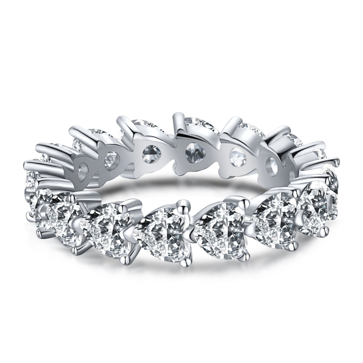 [Clara Jewels]0.25 Carat Radiant Romance Heart Cut Lover Ring