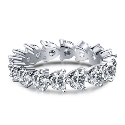 [Clara Jewels]0.25 Carat Radiant Romance Heart Cut Lover Ring