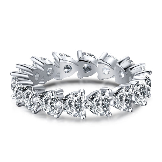 [Clara Jewels]0.25 Carat Radiant Romance Heart Cut Lover Ring