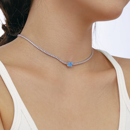 [Clara Jewels]2.0 carat Ornate Emerald Cut Necklace