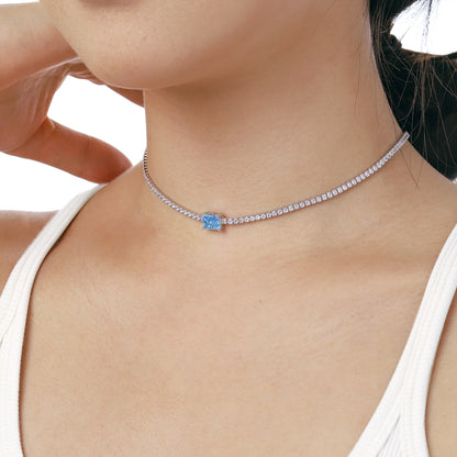 [Clara Jewels]2.0 carat Ornate Emerald Cut Necklace