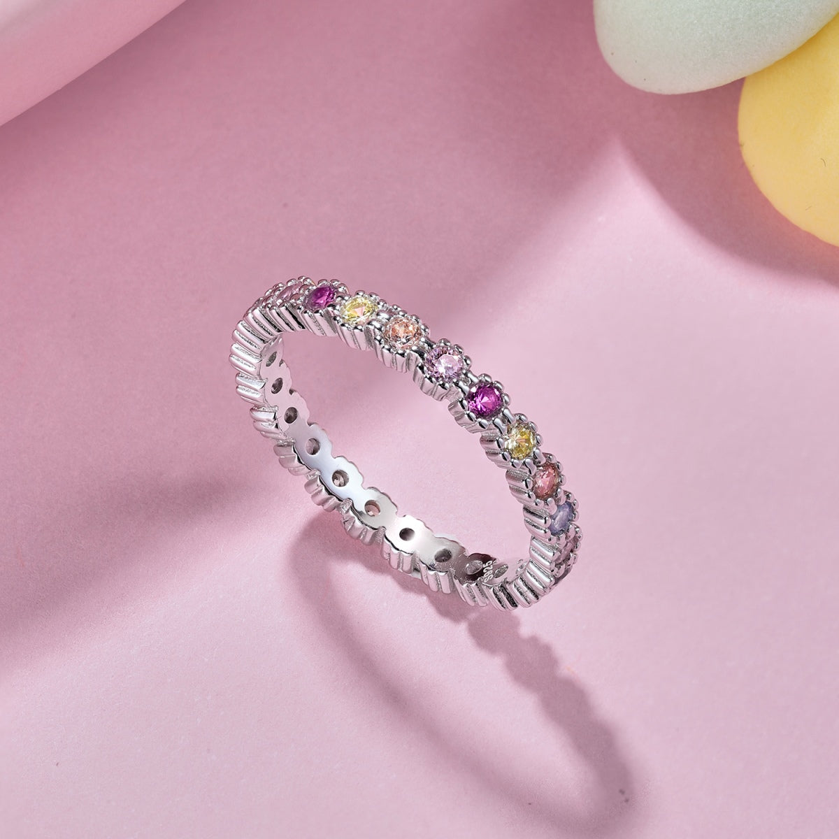 [Clara Jewels]Exquisite Colorful Round Cut Party Ring