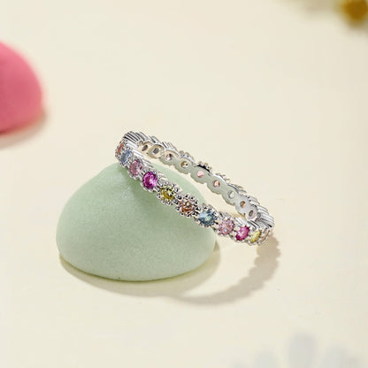 [Clara Jewels]Exquisite Colorful Round Cut Party Ring