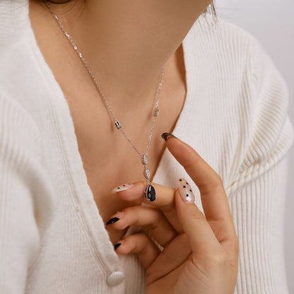[Clara Jewels]Dazzling Pear Cut Necklace