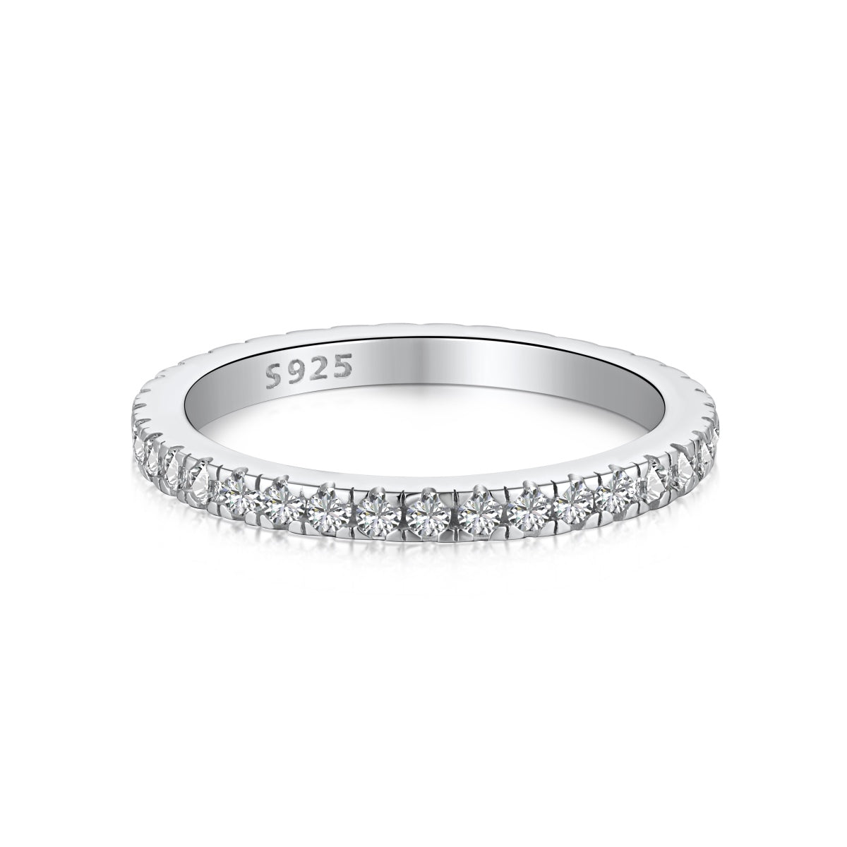 [Clara Jewels]Delicate Sparkling Round Cut Daily Ring