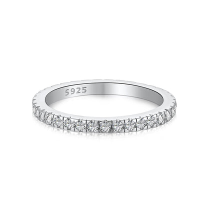 [Clara Jewels]Delicate Sparkling Round Cut Daily Ring