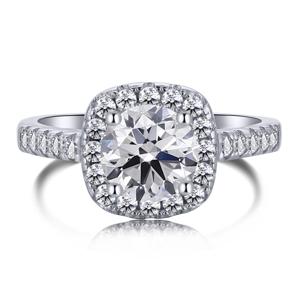 [Clara Jewels]Dazzling Resplendent Round Cut Wedding Ring