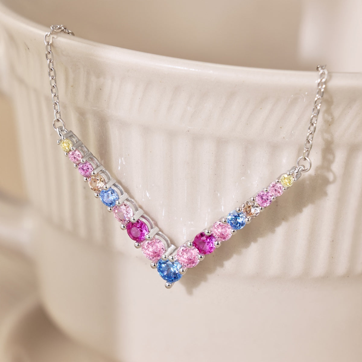 [Clara Jewels]Ornate Round Cut Necklace