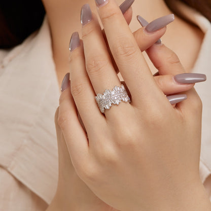 [Clara Jewels]Luxurious Colorful Radiant Cut Daily Ring