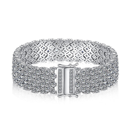 [Clara Jewels]Ornate Elegant Round Cut Party Bracelet