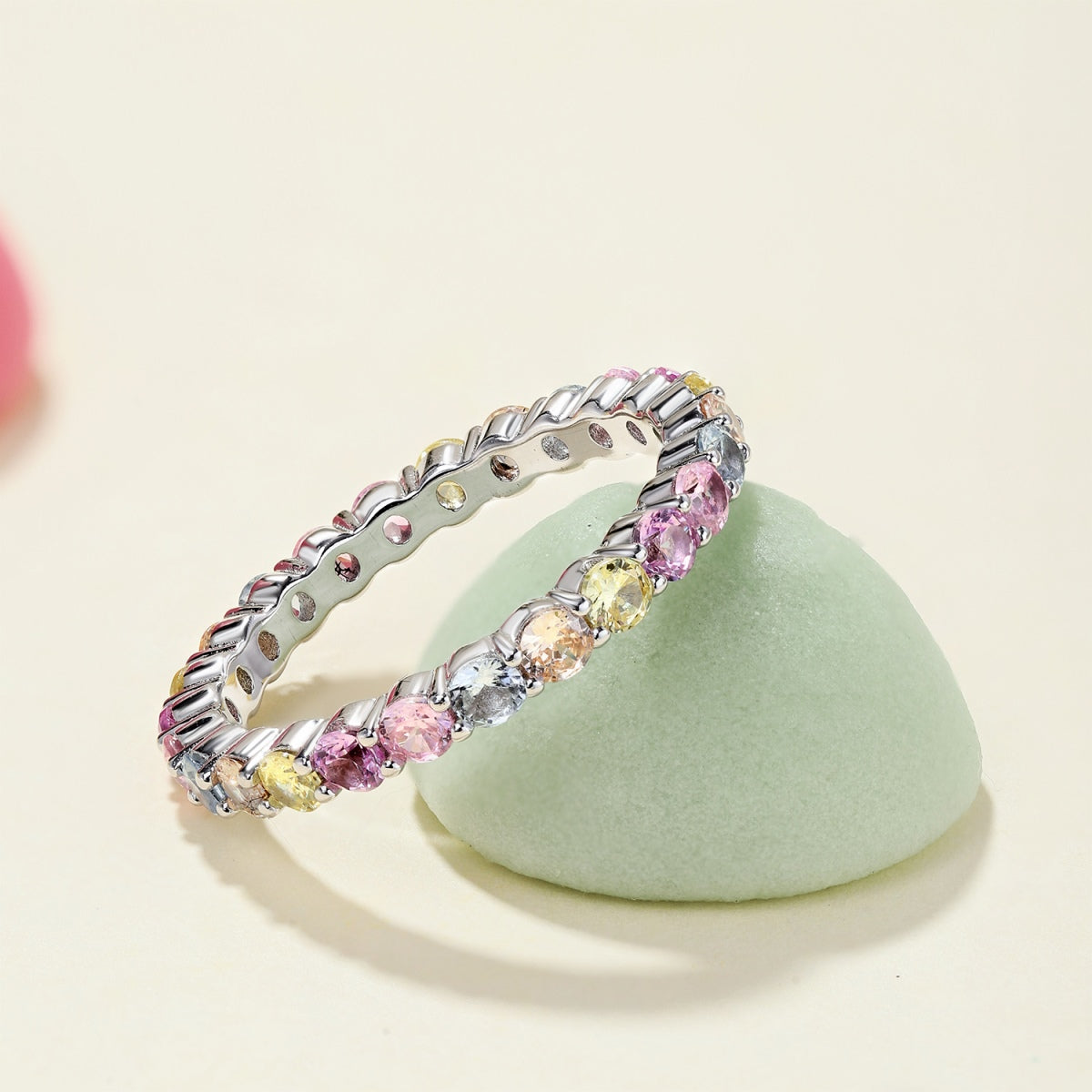 [Clara Jewels]Dazzling Resplendent Round Cut Party Ring