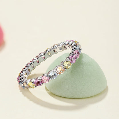 [Clara Jewels]Dazzling Resplendent Round Cut Party Ring