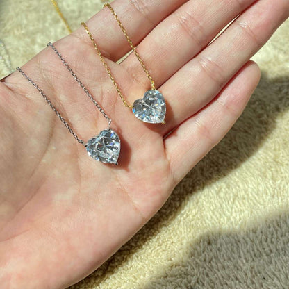 [Clara Jewels]6.0 carat Radiant Heart Shape Necklace