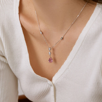 [Clara Jewels]Dazzling Pear Cut Necklace