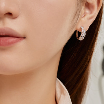 [Clara Jewels]Dazzling Colorful Emerald Cut Daily Earrings