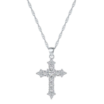 [Clara Jewels]Delicate Cross Shape Necklace