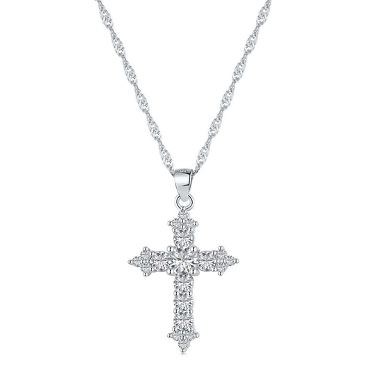 [Clara Jewels]Delicate Cross Shape Necklace