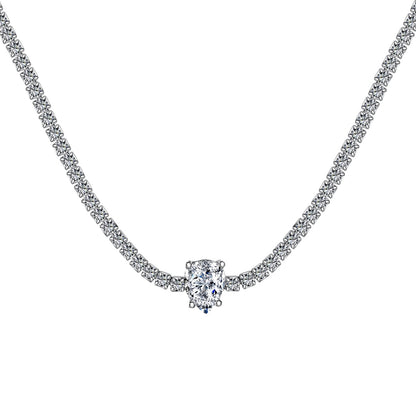 [Clara Jewels]1.0 carat Unique Pear Cut Tennis Necklace
