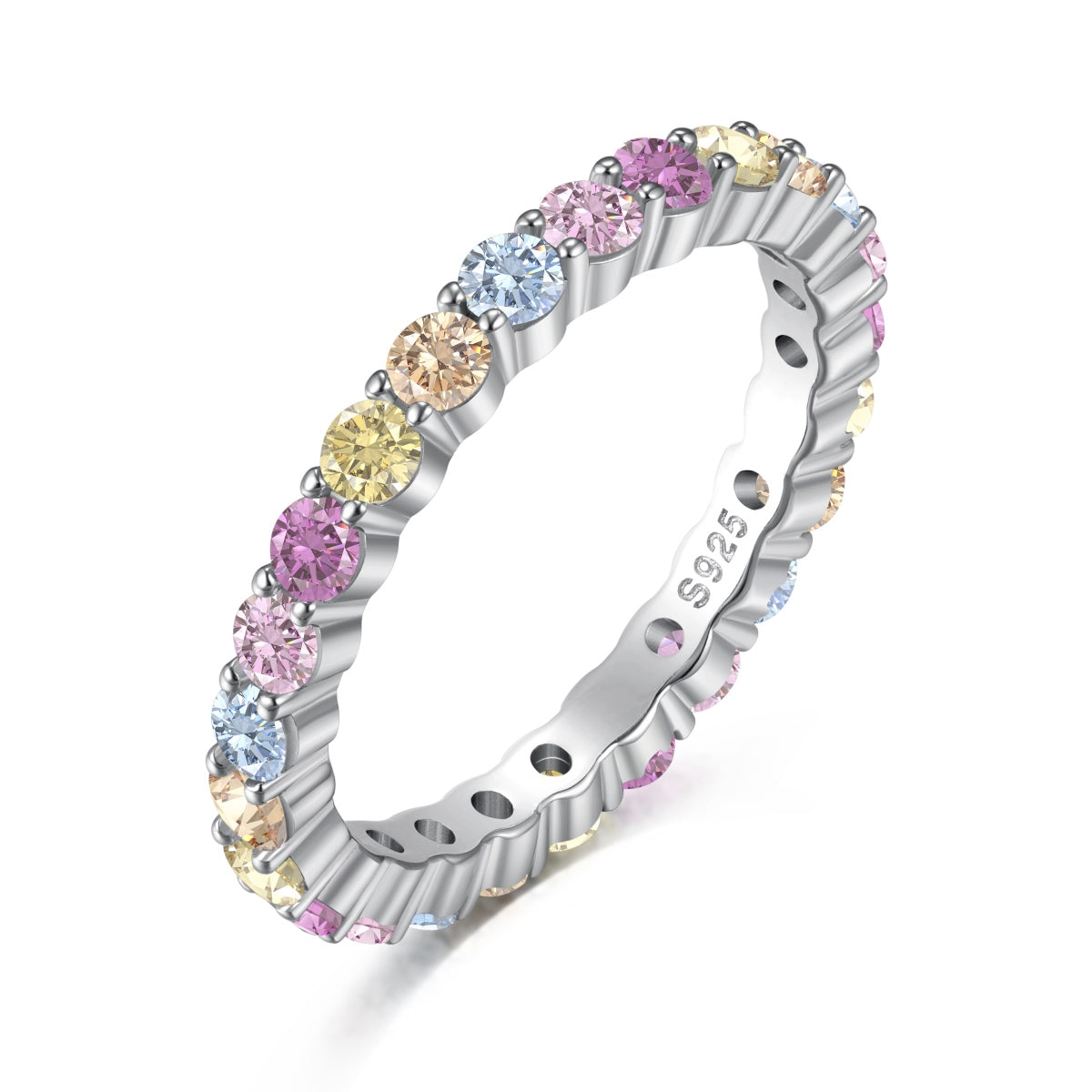 [Clara Jewels]Dazzling Resplendent Round Cut Party Ring