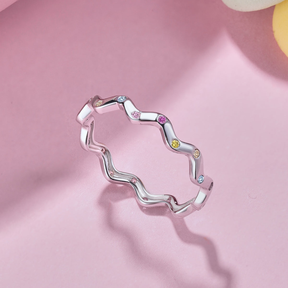 [Clara Jewels]Ornate Vibrant Round Cut Daily Ring