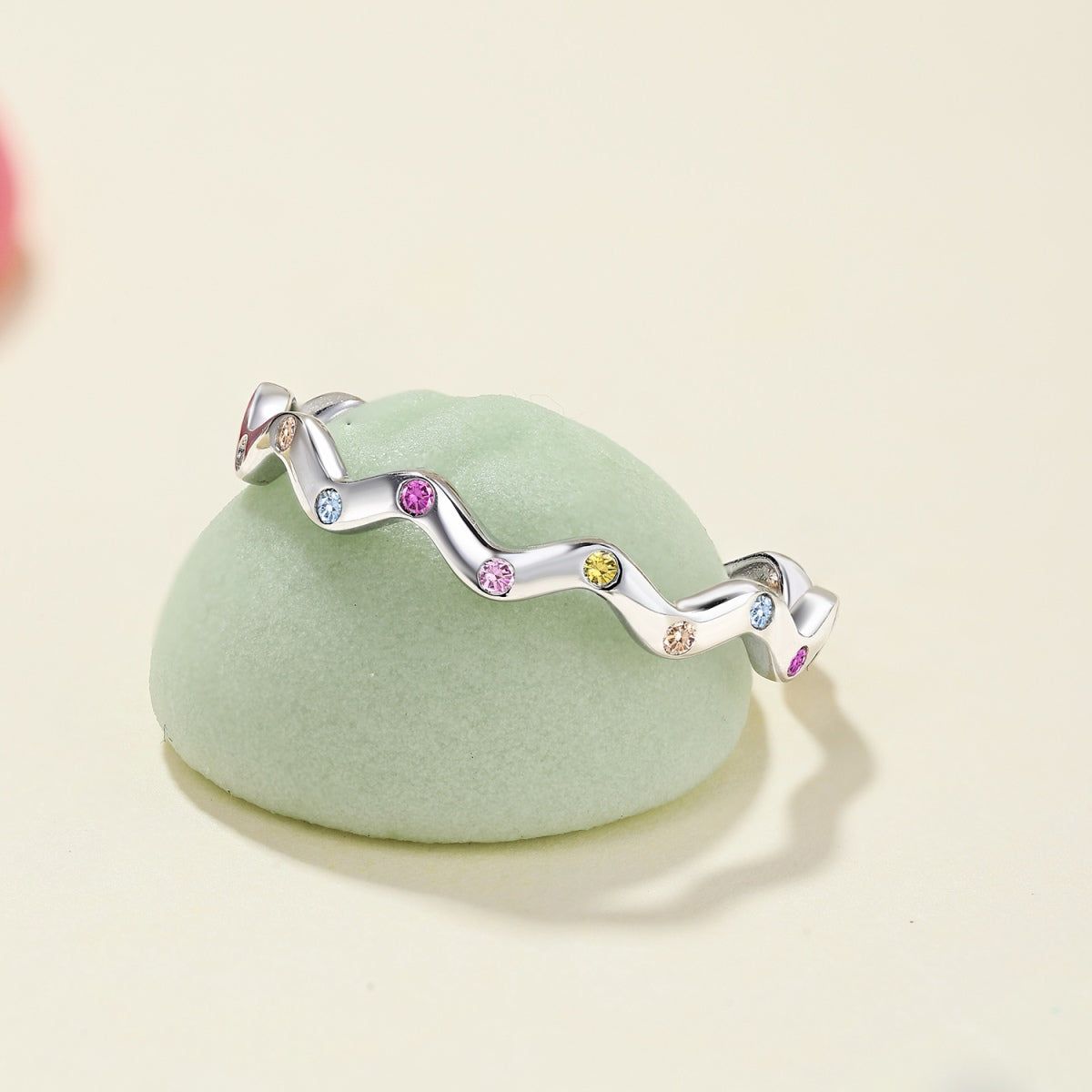 [Clara Jewels]Ornate Vibrant Round Cut Daily Ring