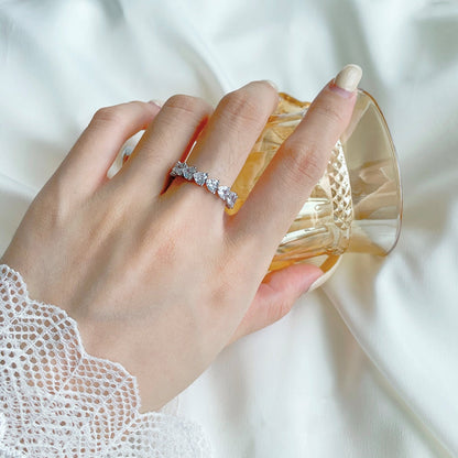 [Clara Jewels]0.25 Carat Radiant Romance Heart Cut Lover Ring