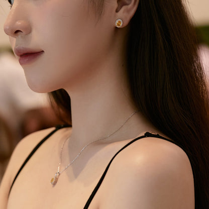 [Clara Jewels]Delicate Radiant Oval Cut Daily Earrings