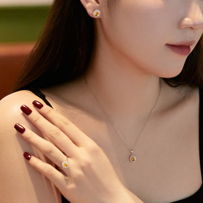 [Clara Jewels]Delicate Radiant Oval Cut Daily Earrings