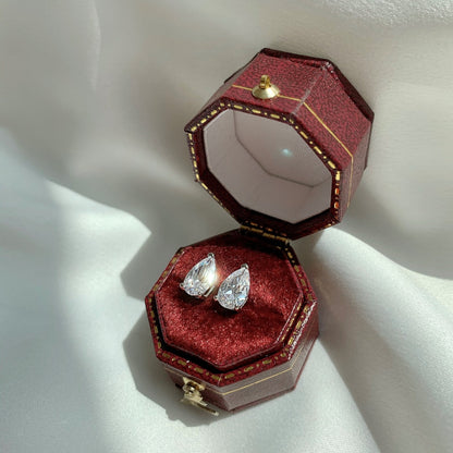 [Clara Jewels]Ornate Water Drop Shape Earrings
