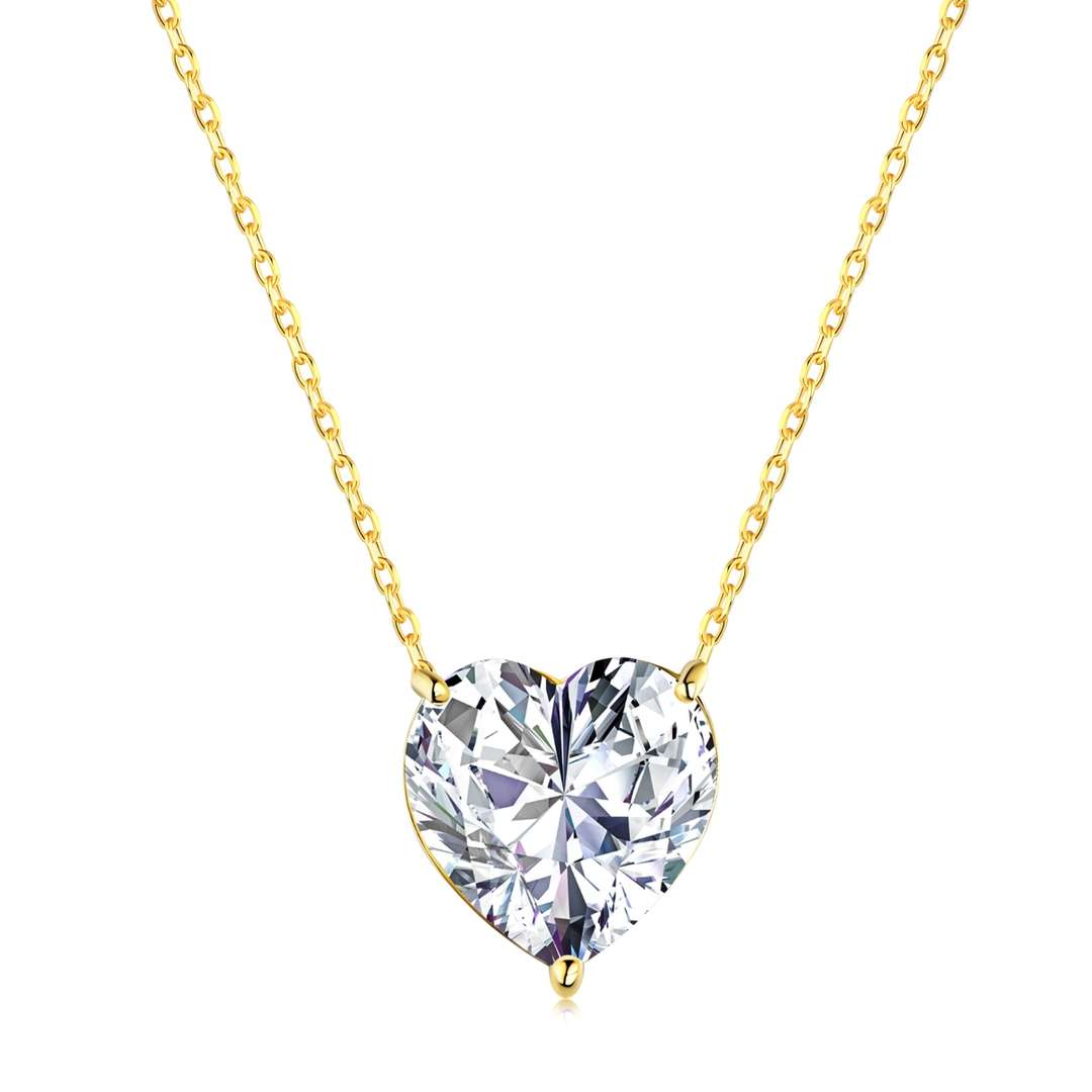 [Clara Jewels]6.0 carat Radiant Heart Shape Necklace