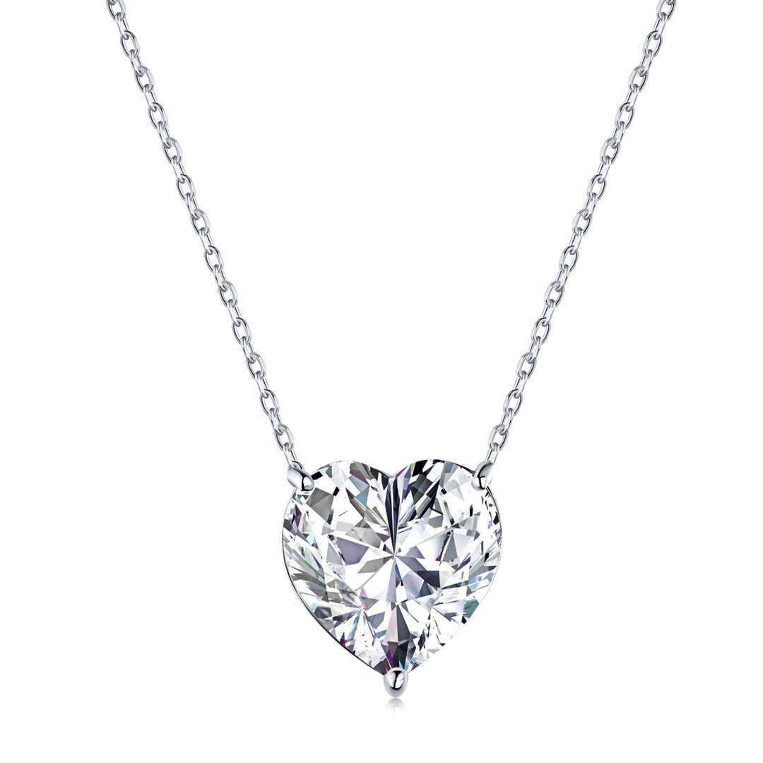 [Clara Jewels]6.0 carat Radiant Heart Shape Necklace