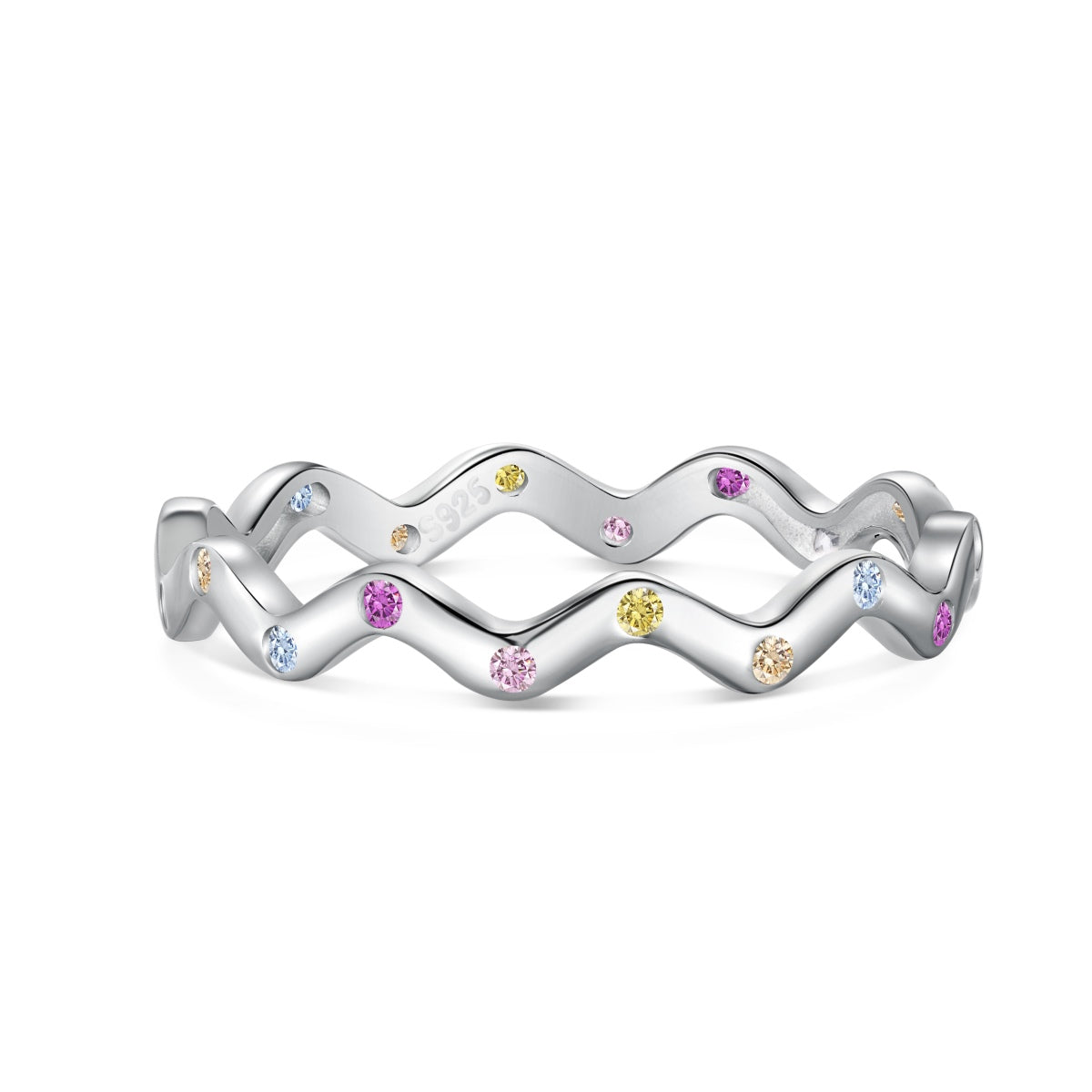 [Clara Jewels]Ornate Vibrant Round Cut Daily Ring