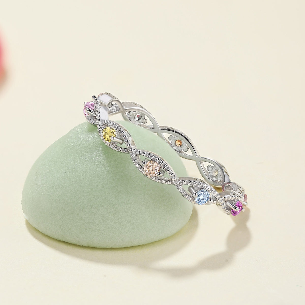 [Clara Jewels]Elegant Energetic Round Cut Daily Ring