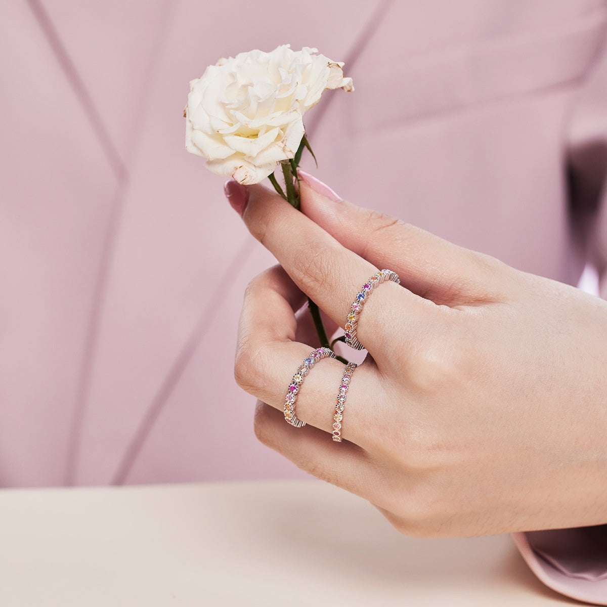 [Clara Jewels]Elegant Energetic Round Cut Daily Ring
