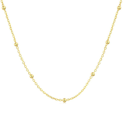 [Clara Jewels]Small Bead Clavicle Chain Simple Necklace
