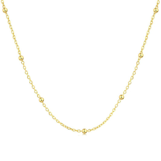 [Clara Jewels]Small Bead Clavicle Chain Simple Necklace