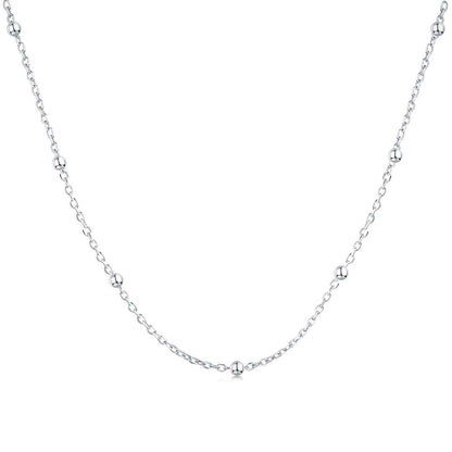 [Clara Jewels]Small Bead Clavicle Chain Simple Necklace