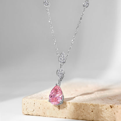 [Clara Jewels]Dazzling Pear Cut Necklace