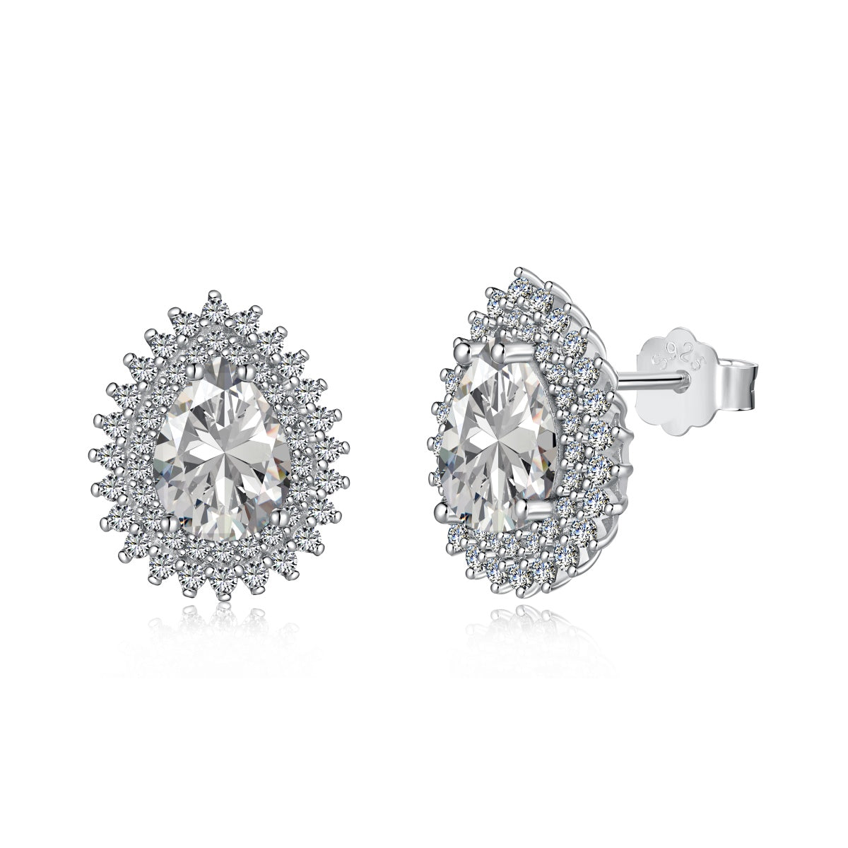 [Clara Jewels]Delicate Gorgeous Pear Cut Daily Earrings