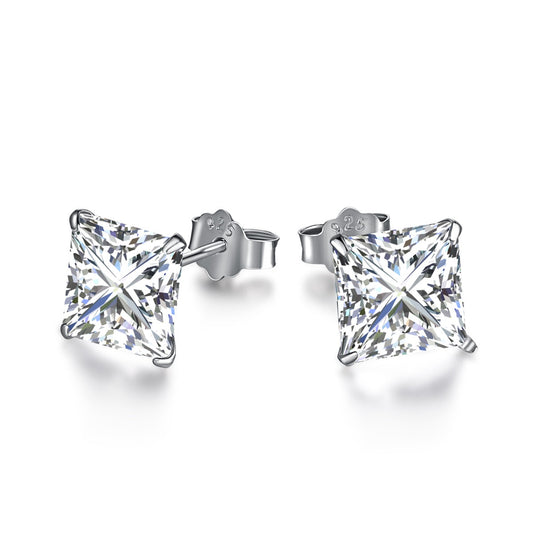 [Clara Jewels]Ornate Square Shape Earrings