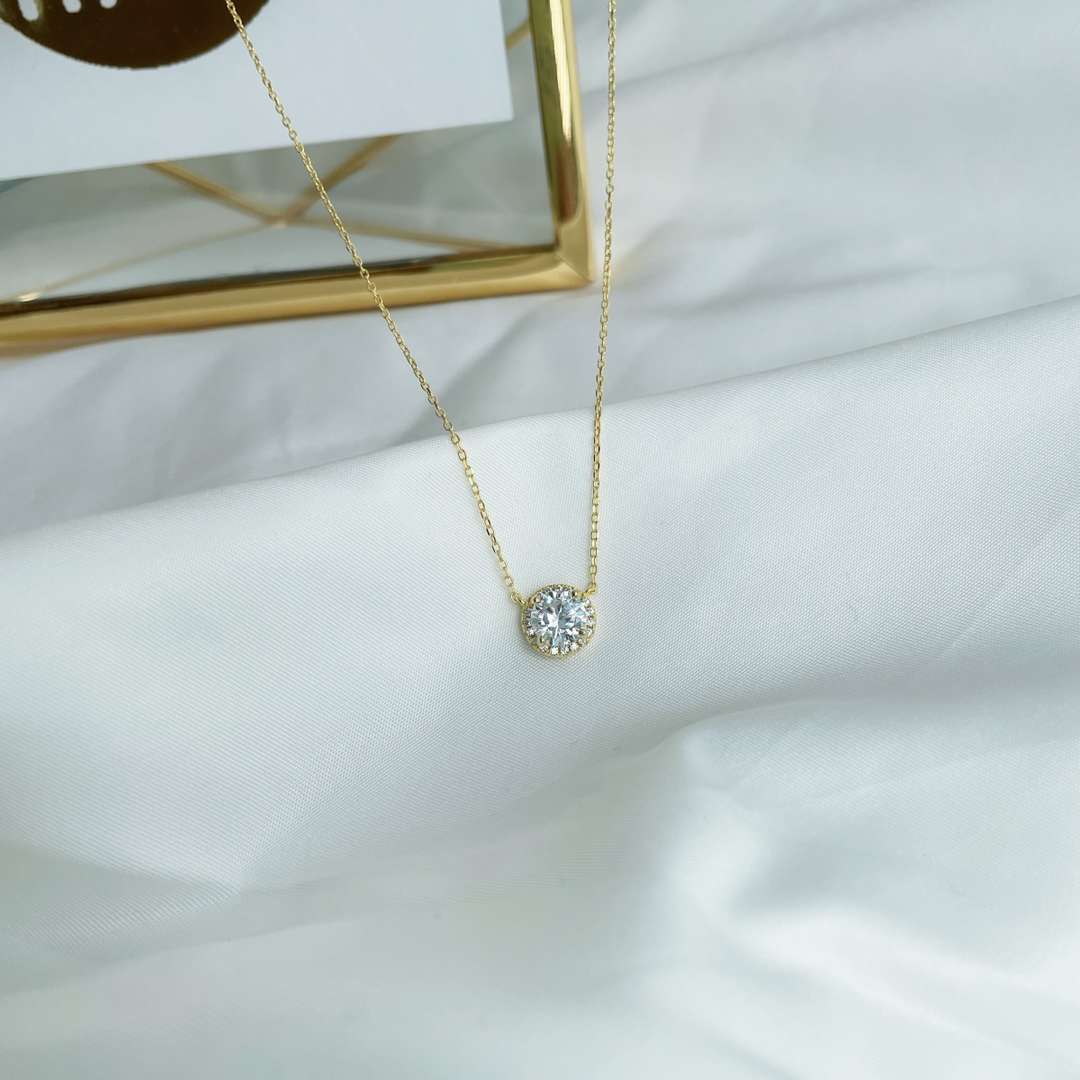 [Clara Jewels]Luxurious Round Cut Necklace