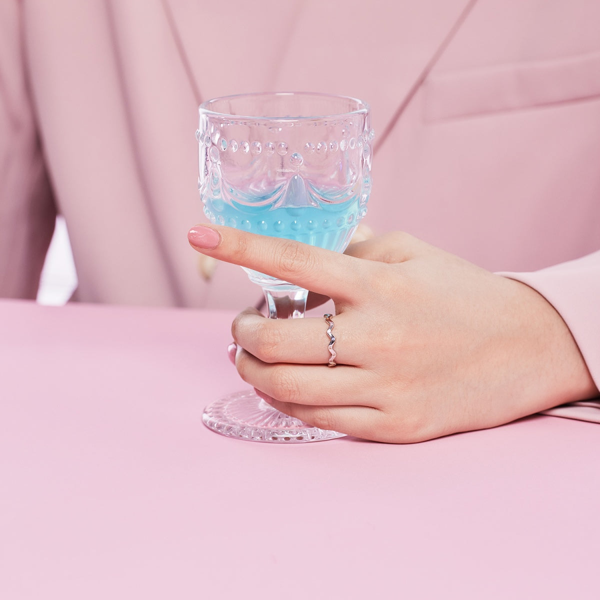 [Clara Jewels]Ornate Vibrant Round Cut Daily Ring