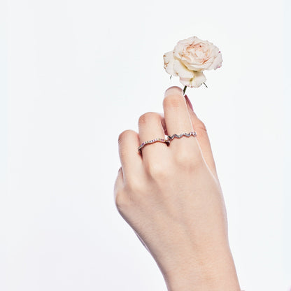 [Clara Jewels]Ornate Vibrant Round Cut Daily Ring
