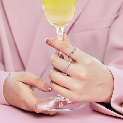 [Clara Jewels]Ornate Vibrant Round Cut Daily Ring