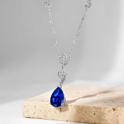 [Clara Jewels]Dazzling Pear Cut Necklace