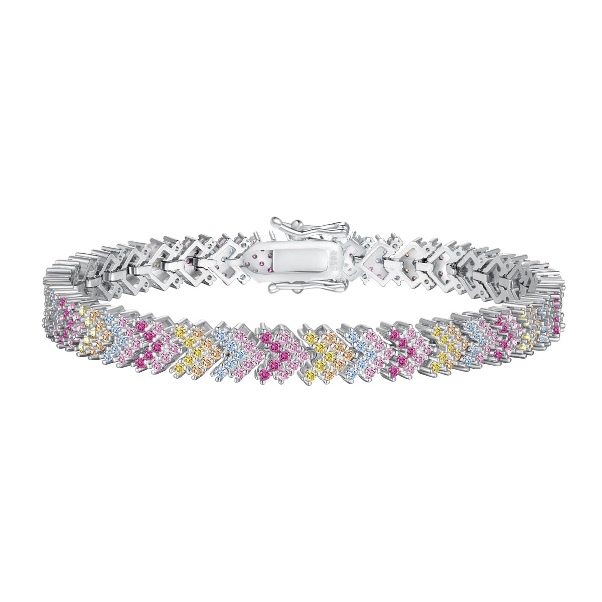 [Clara Jewels]Ornate Sparkling Round Cut Party Bracelet