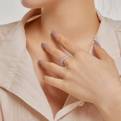 [Clara Jewels]Ornate Colorful Radiant Cut Daily Ring