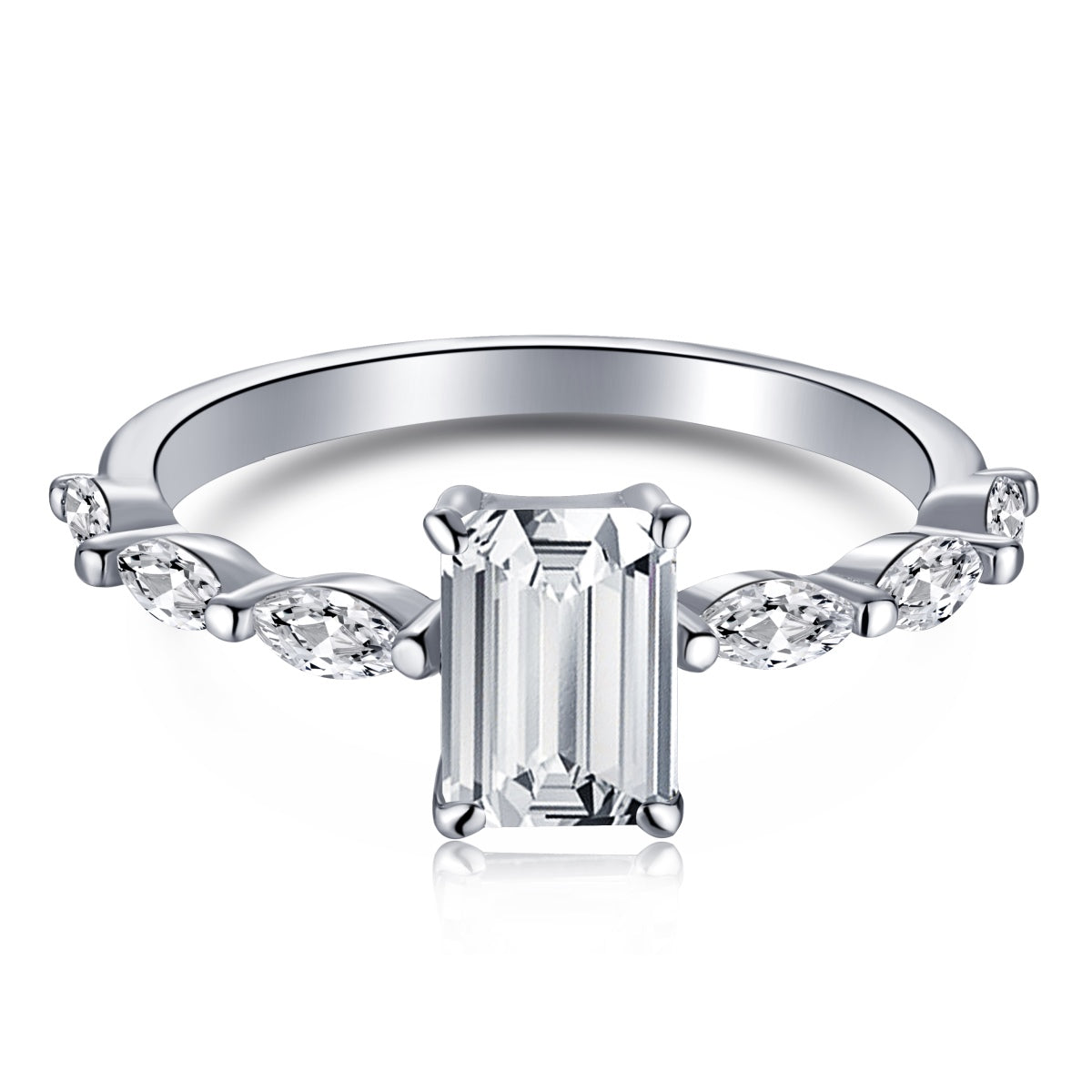 [Clara Jewels]1.0 Carat Dainty Resplendent Radiant Cut Daily Ring