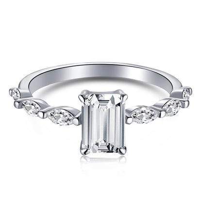 [Clara Jewels]1.0 Carat Dainty Resplendent Radiant Cut Daily Ring