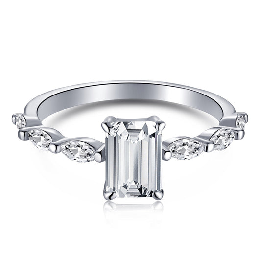 [Clara Jewels]1.0 Carat Dainty Resplendent Radiant Cut Daily Ring